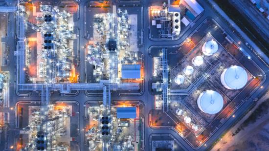 Grand site industriel (vue drone)